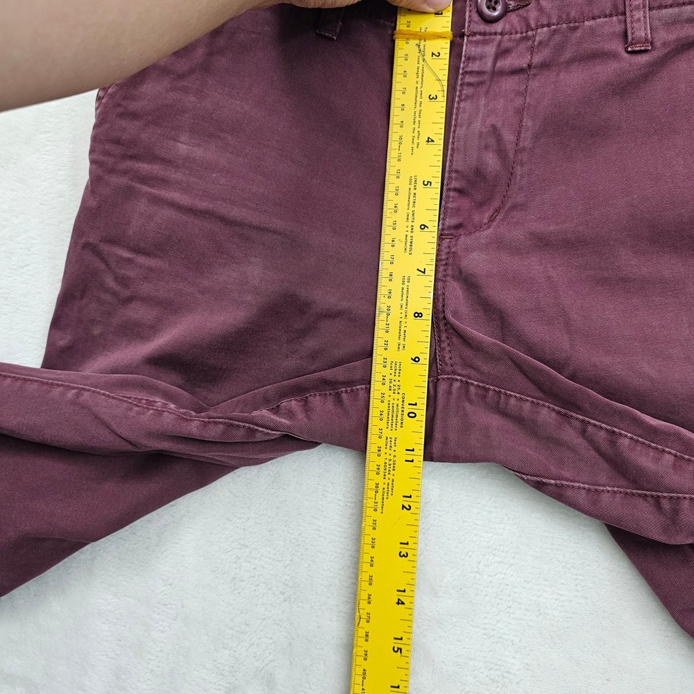 Carhartt WIP Club Pant Mens 30x31 Burgundy Cotton Chino Slim Straight Workwear - Picture 8 of 9